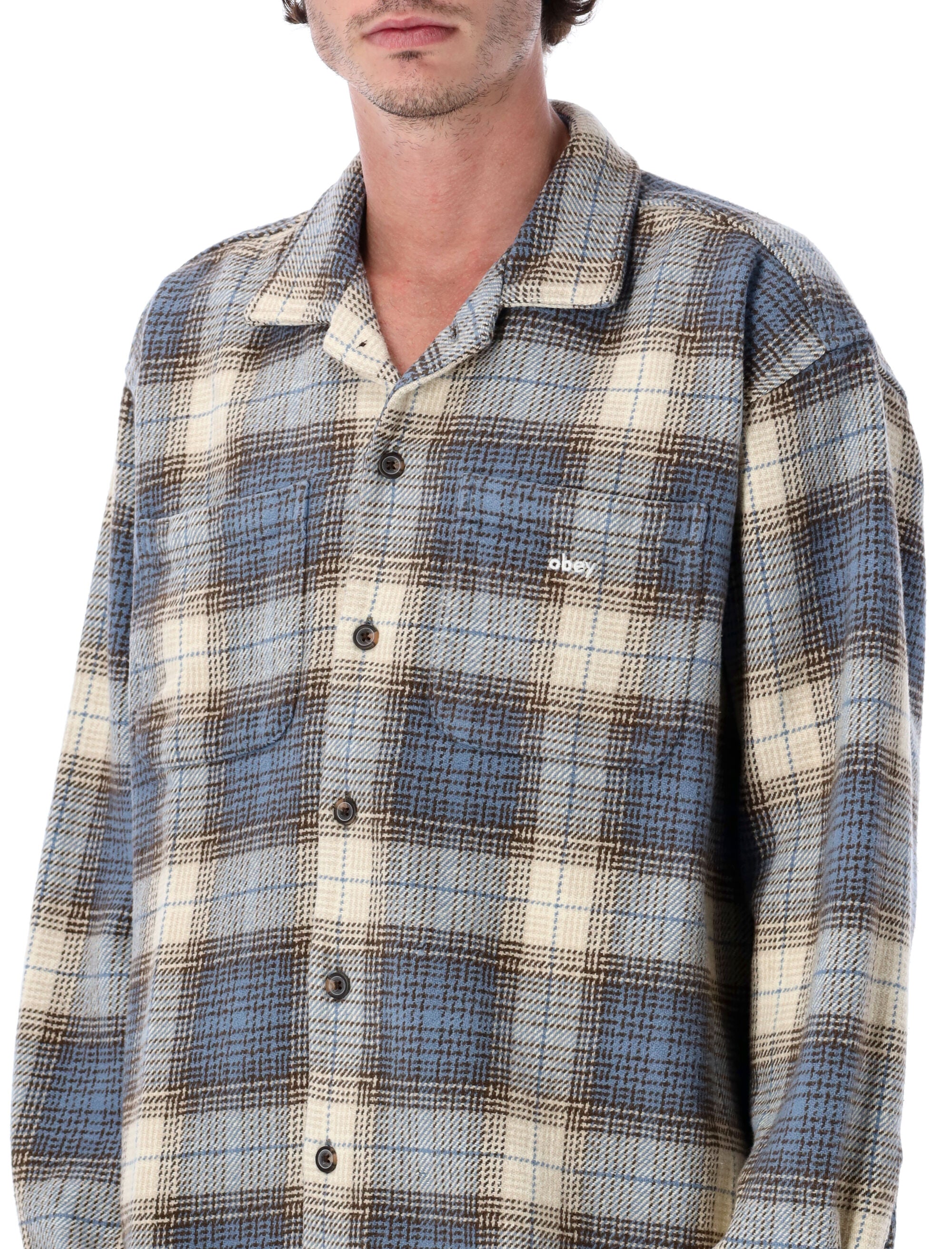 OBEY Classic Plaid Cotton Shirt - Size L