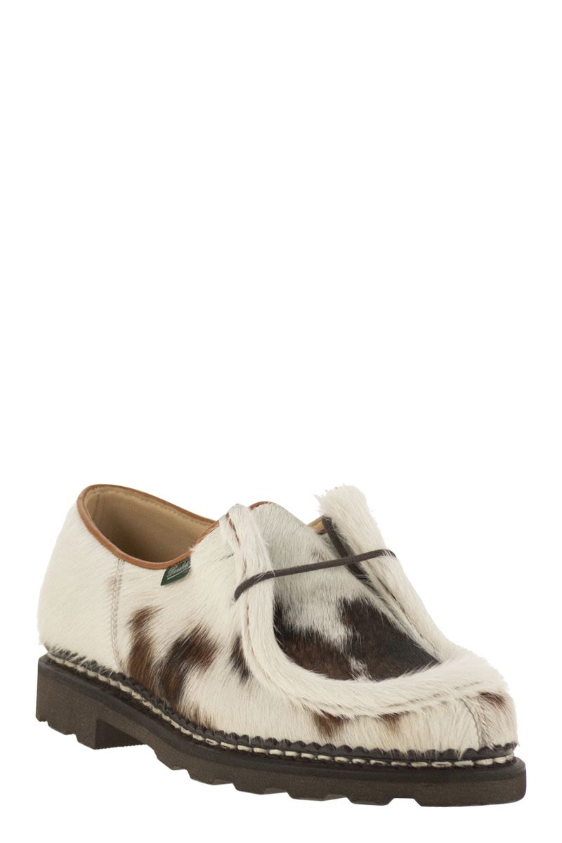 PARABOOT Goat Hair Derby Dress Shoes - Generous Fit with Rounded Toe