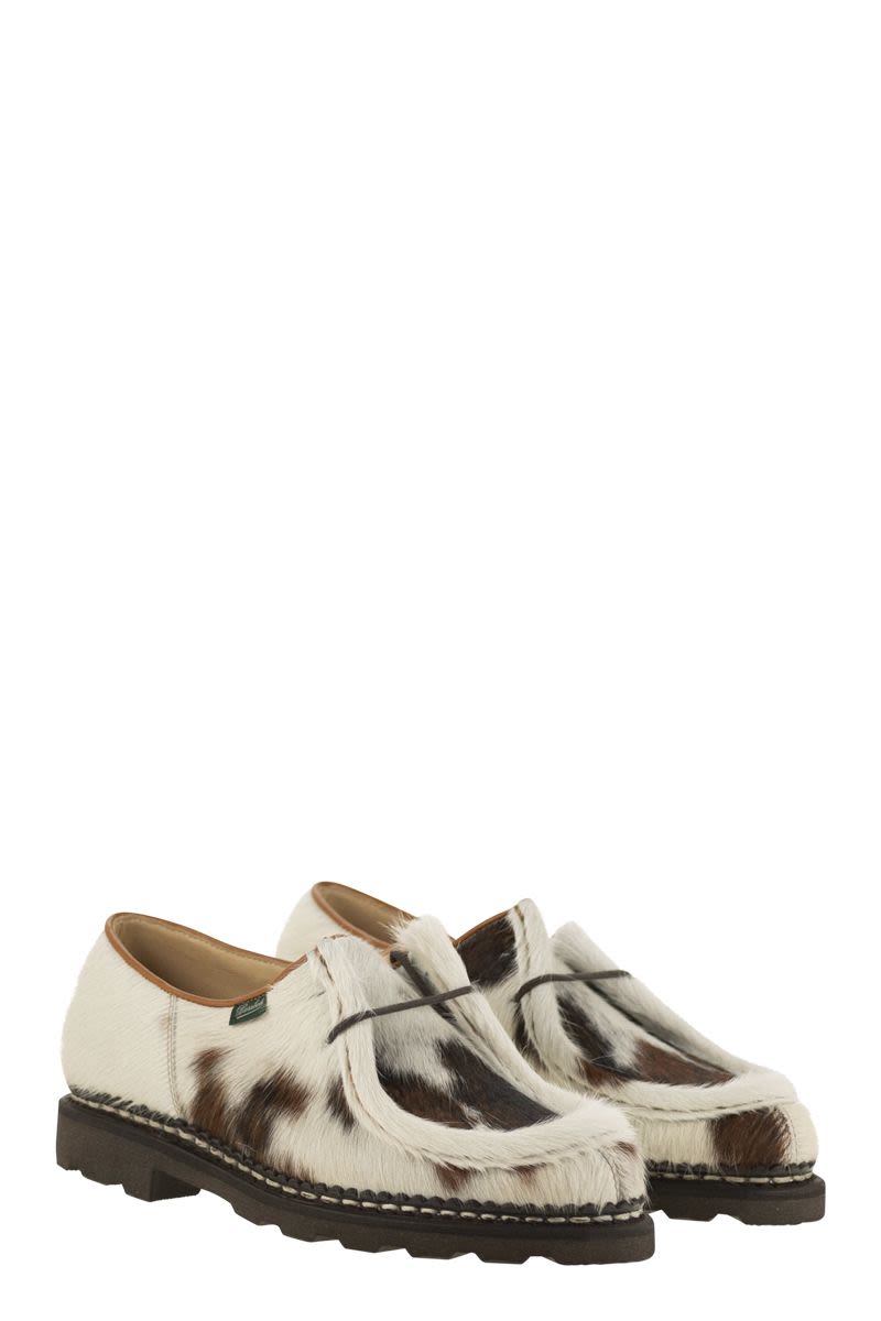 PARABOOT Goat Hair Derby Dress Shoes - Generous Fit with Rounded Toe