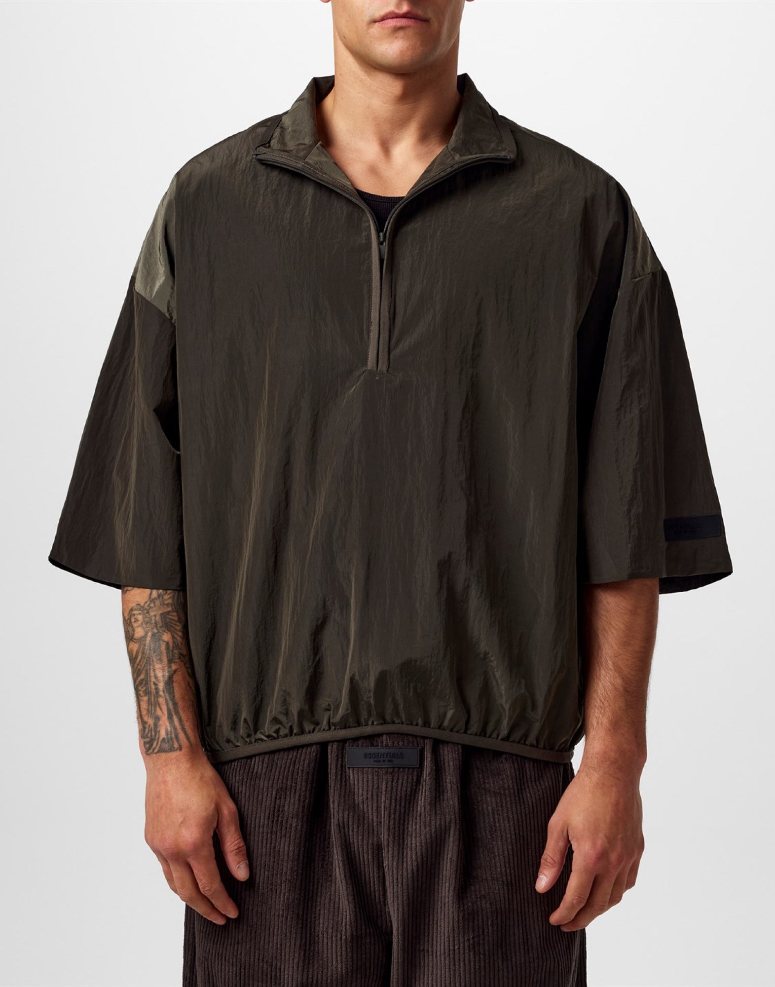 FEAR OF GOD Half Zip Mockneck Shirt for Men