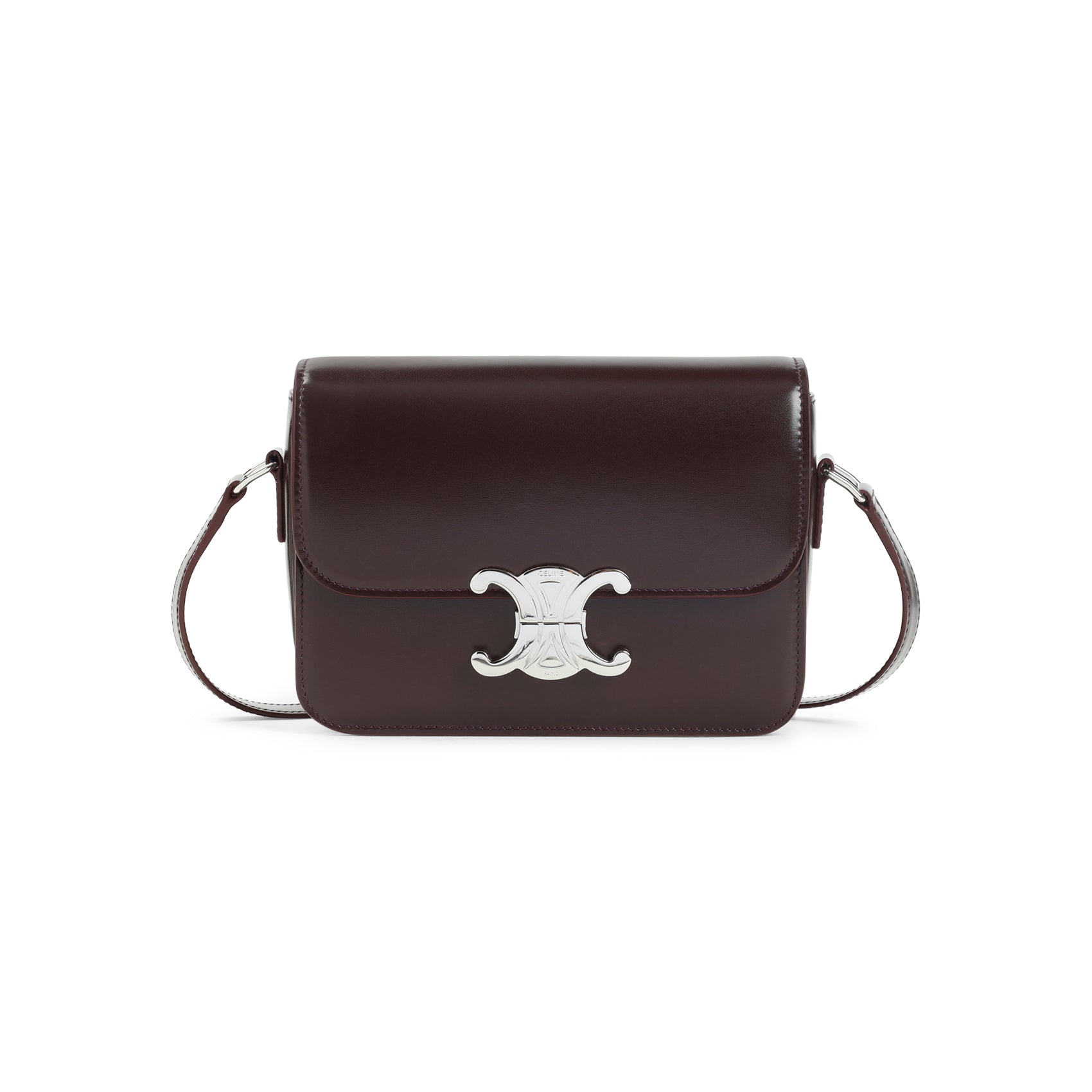 CELINE Teen Triomphe Leather Mini Shoulder Handbag
