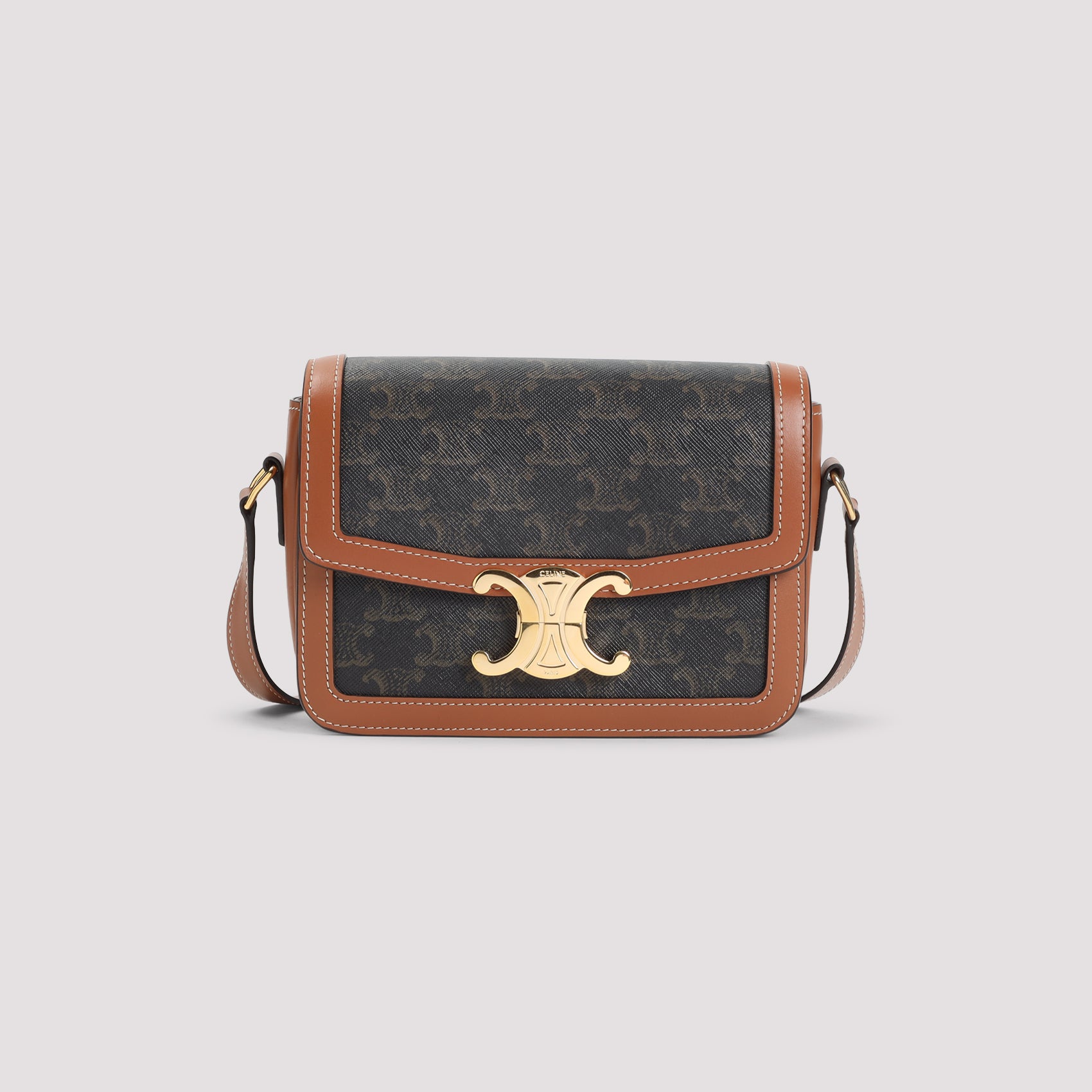 CELINE Teen Triomphe Mini Handbag (W:18.5cm H:13.5cm D:7cm)