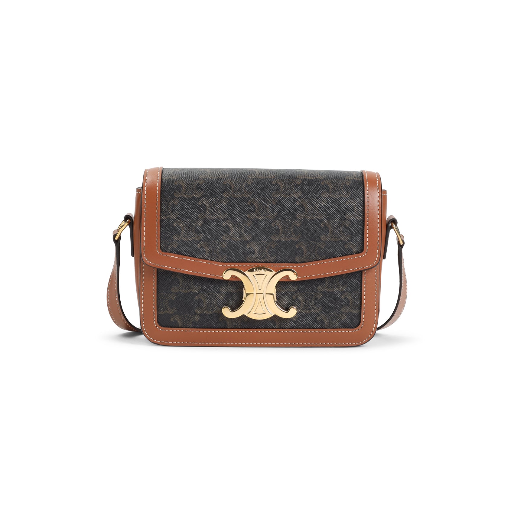 CELINE Teen Triomphe Mini Handbag (W:18.5cm H:13.5cm D:7cm)