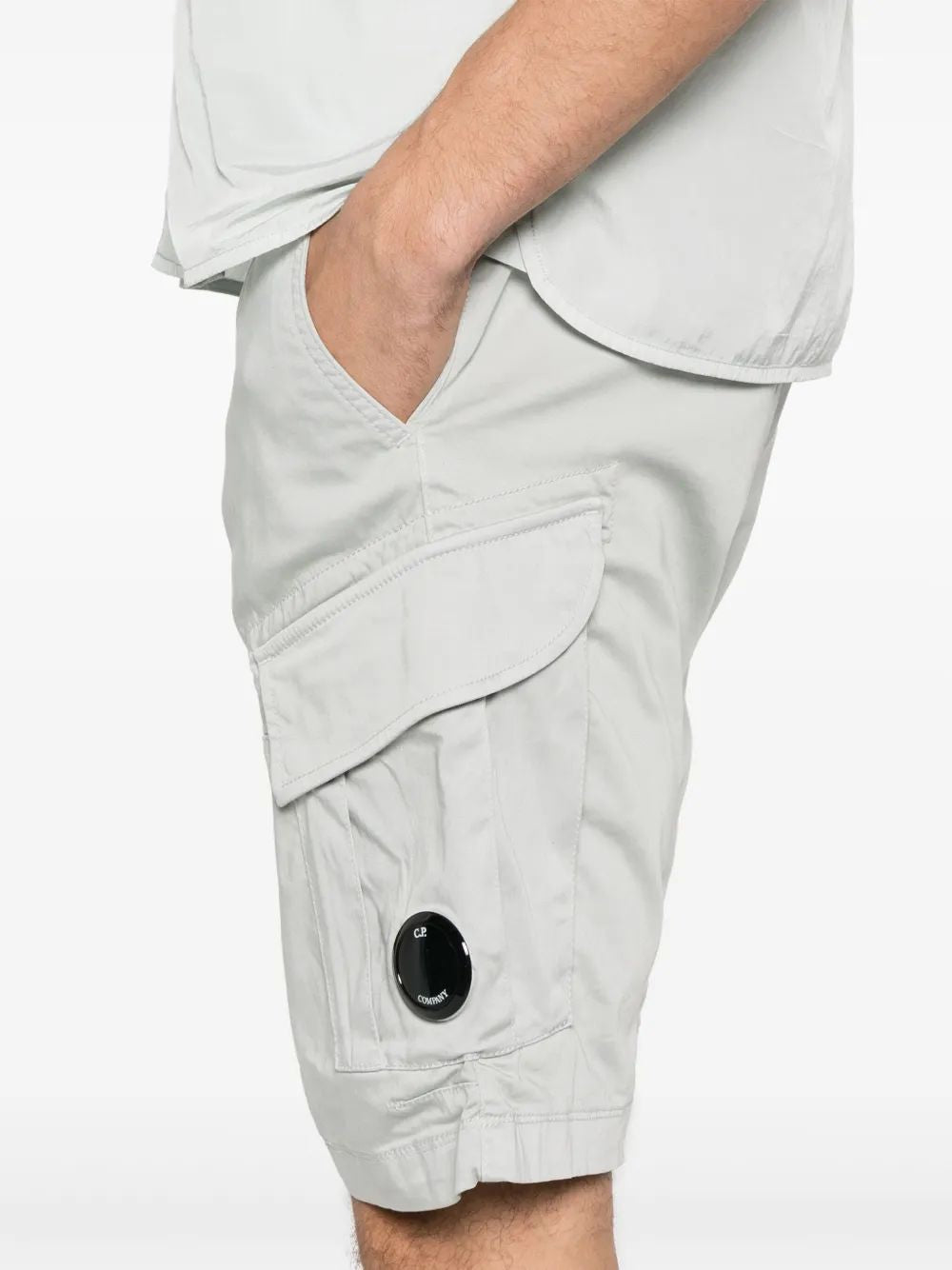 C.P.COMPANY Sateen Cargo Shorts for Men - SS25 Collection