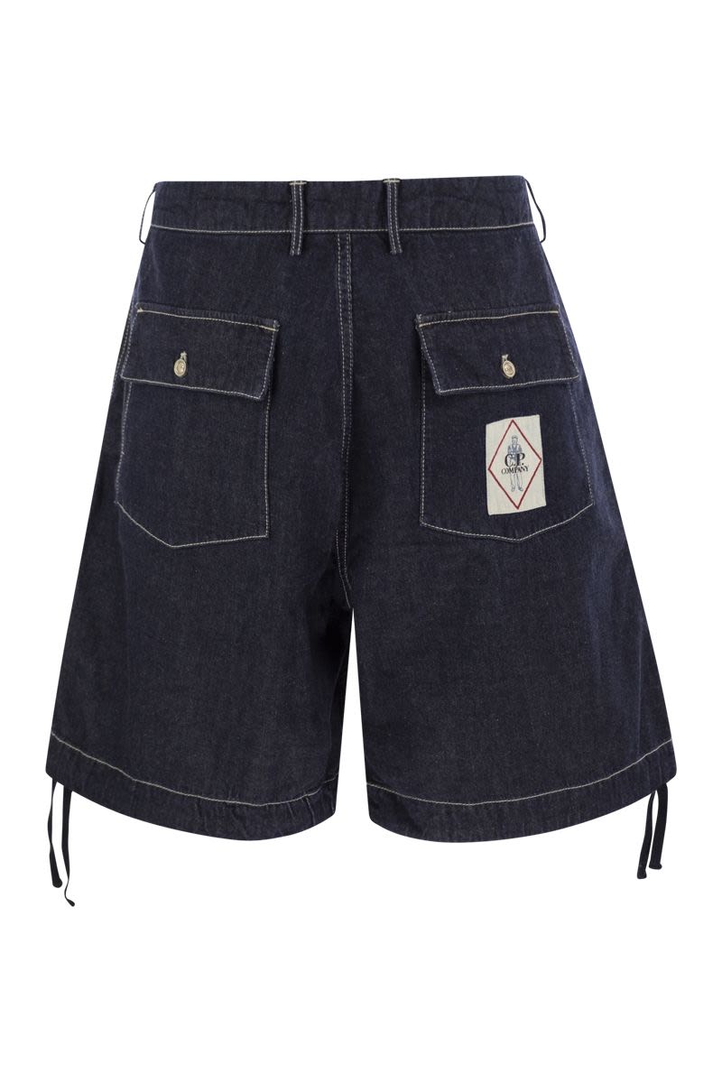 C.P.COMPANY Cotton Denim Shorts for Men
