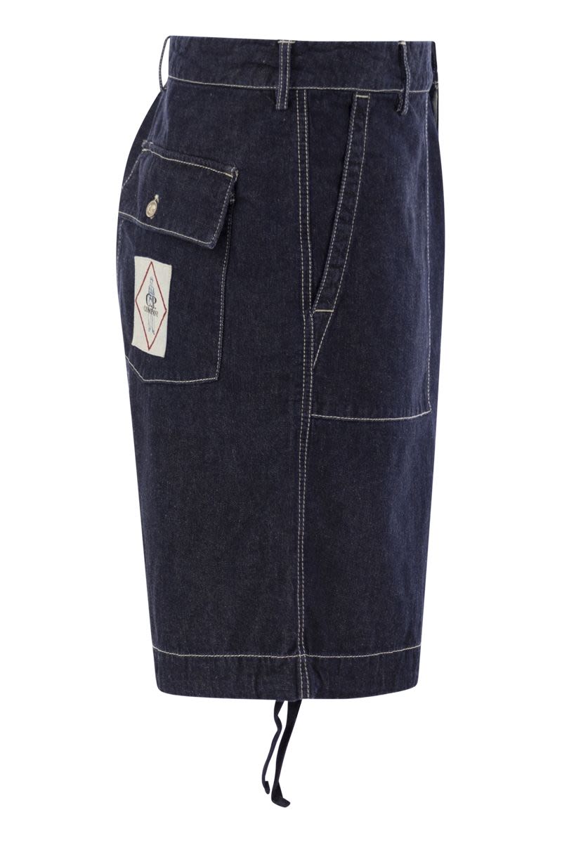 C.P.COMPANY Cotton Denim Shorts for Men