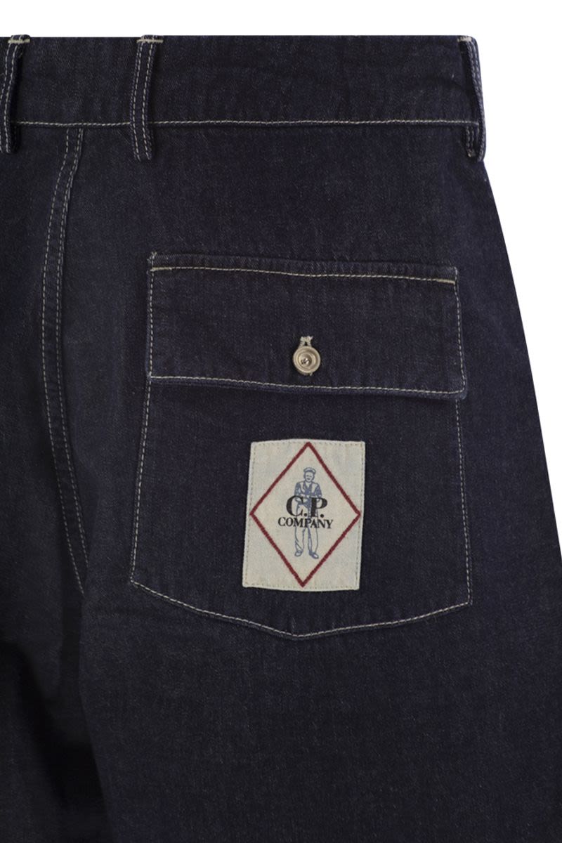 C.P.COMPANY Cotton Denim Shorts for Men