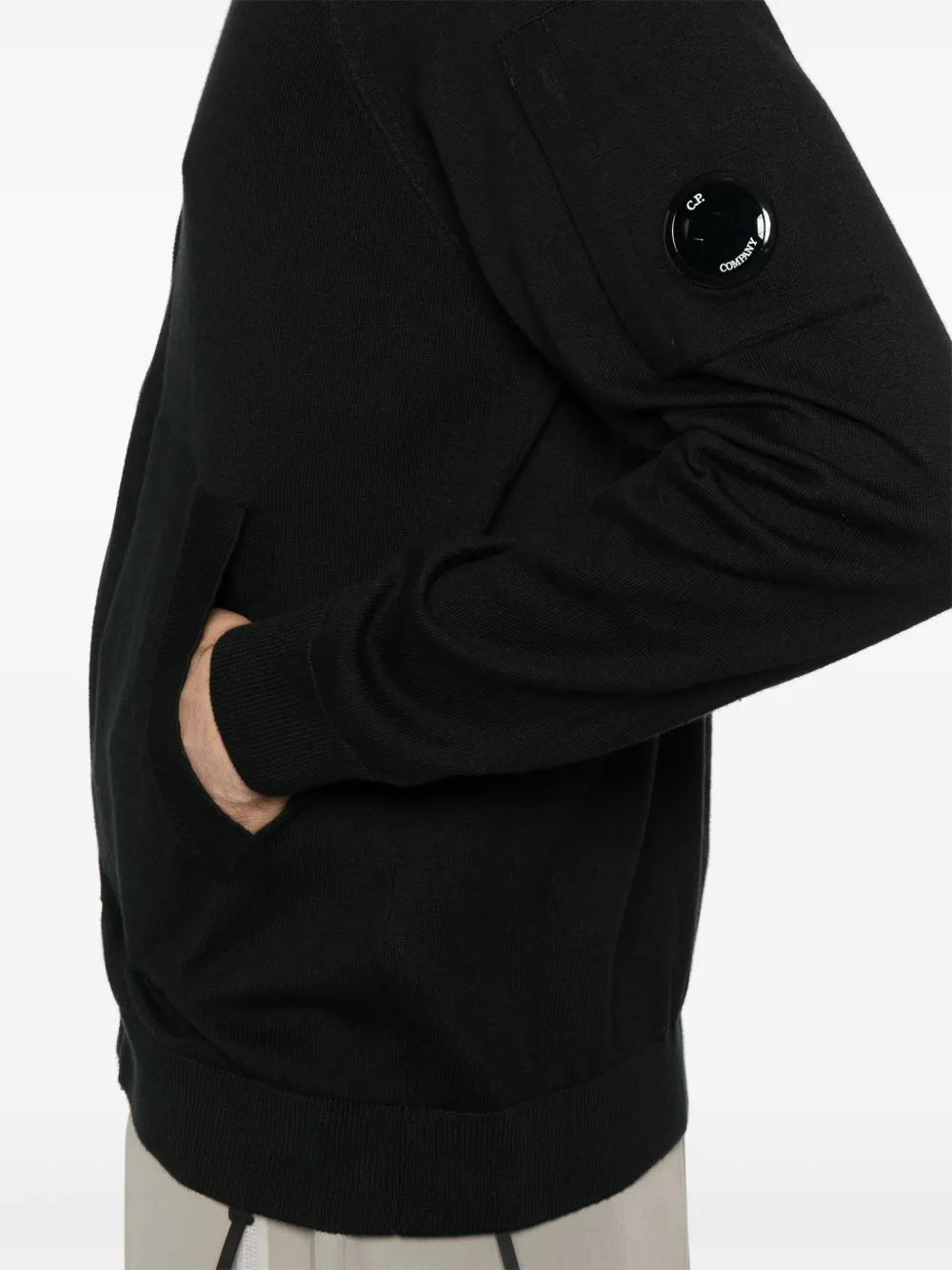 C.P.COMPANY Men's Regular Fit Cardigan with Double Slider Zip - Size L