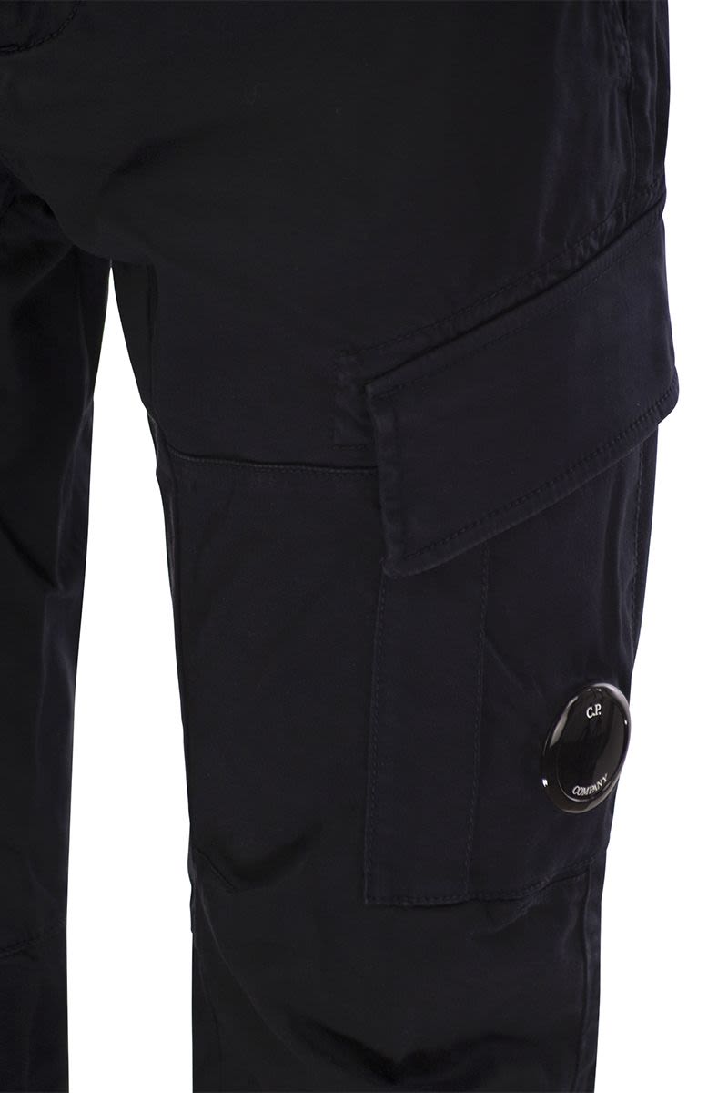C.P.COMPANY Frosted Stretch Cotton Cargo Trousers for Men