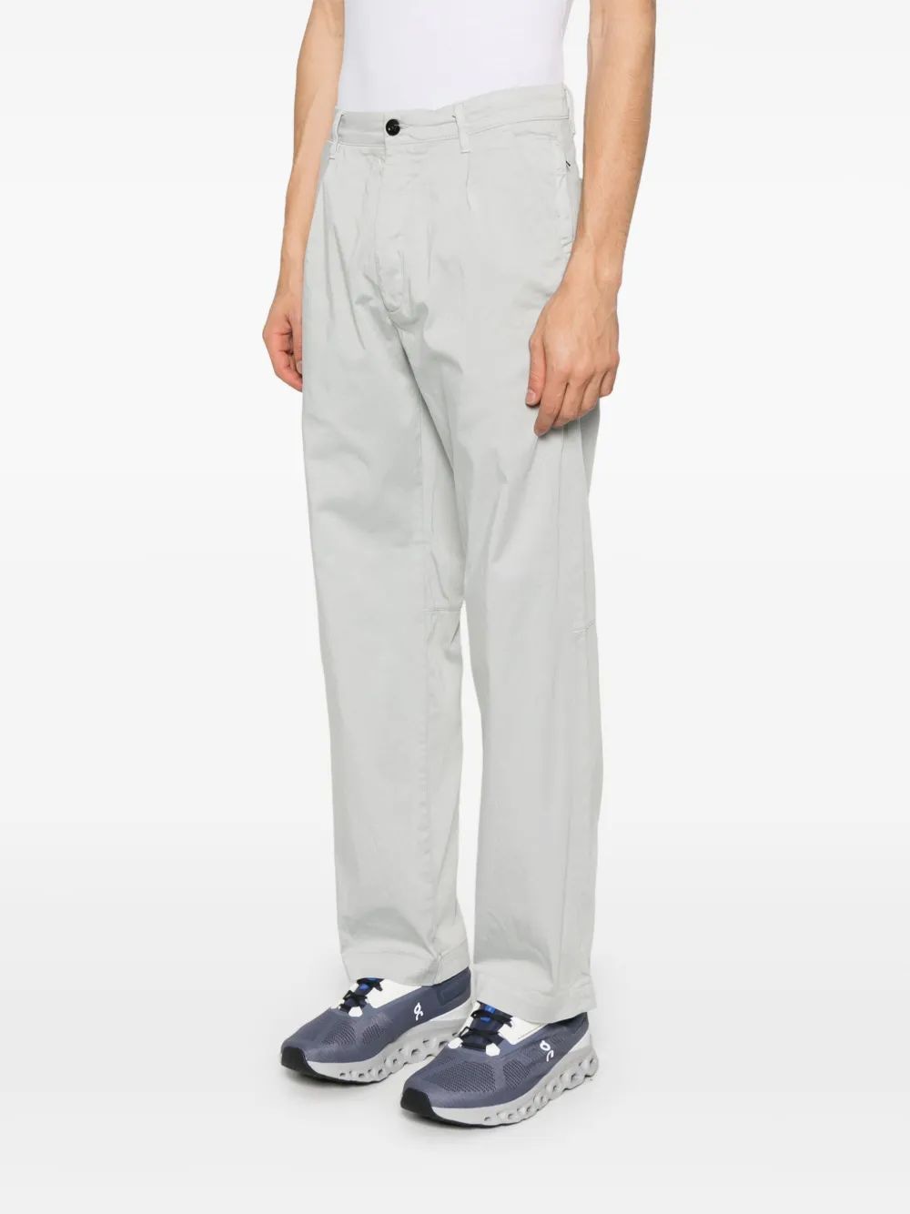 C.P.COMPANY Sateen Straight Leg Trousers for Men - SS25 Collection