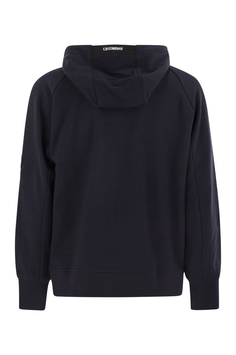 C.P.COMPANY Men's Full-Zip Hooded Sweatshirt with Lens