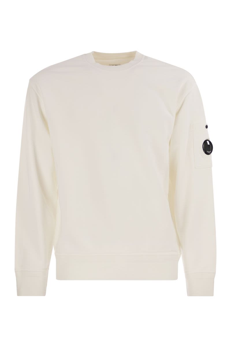 C.P.COMPANY Men's Crew-Neck Sweatshirt with Lens