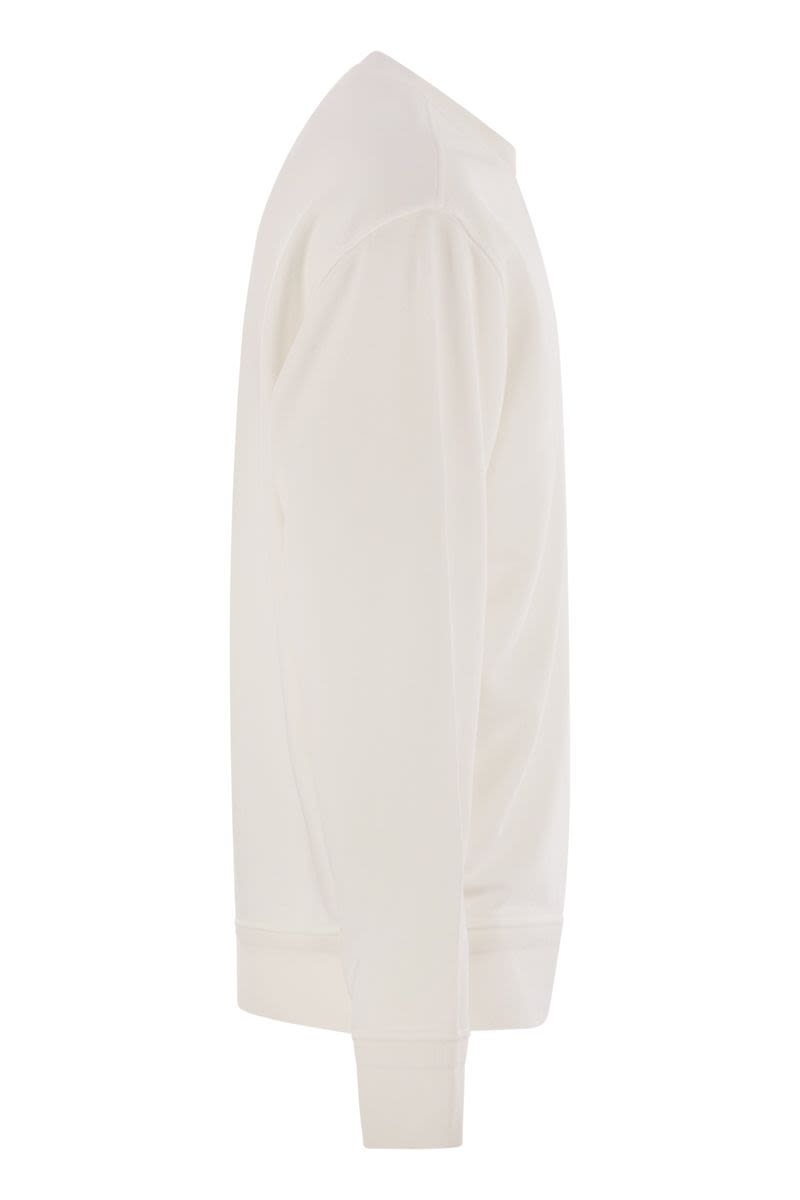 C.P.COMPANY Men's Crew-Neck Sweatshirt with Lens