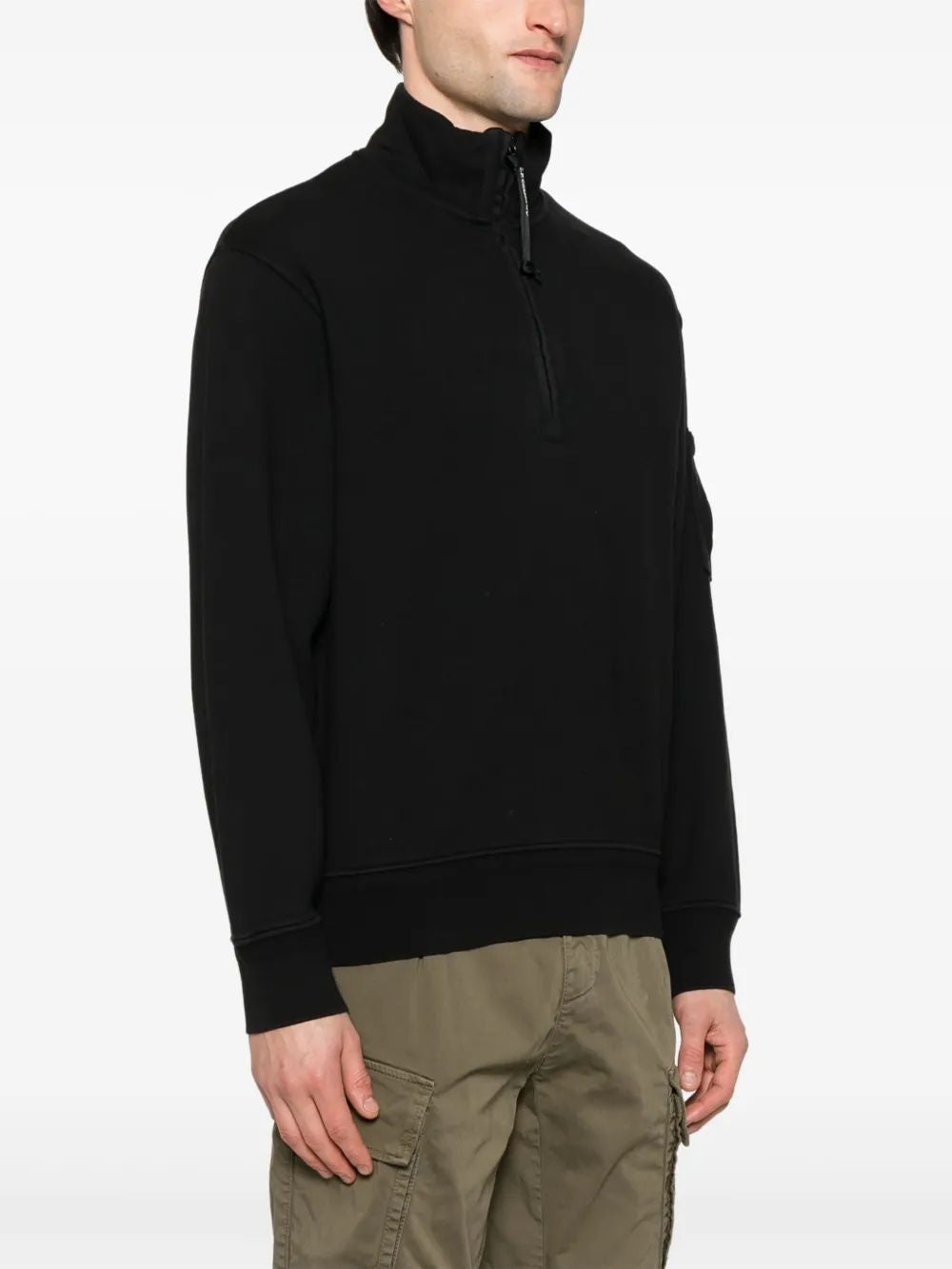 C.P.COMPANY Men's Mini Polo Collar Sweatshirt