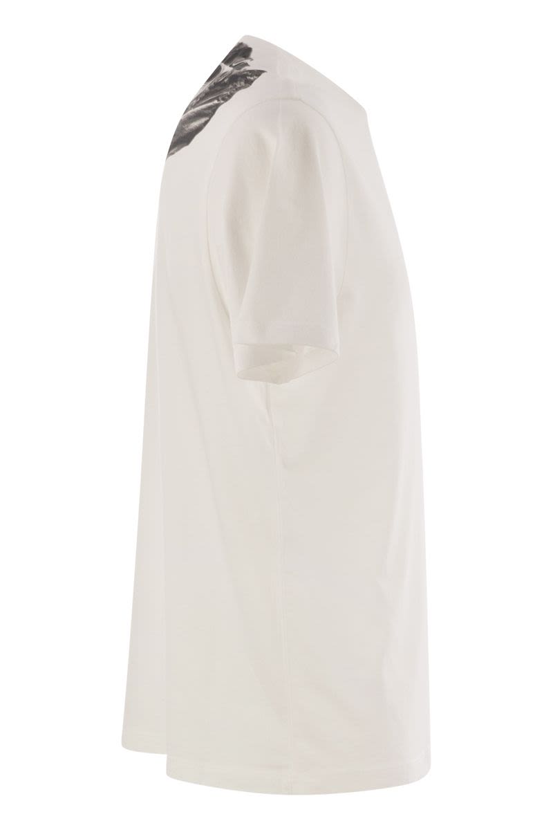 C.P.COMPANY Men's Cotton T-Shirt with Back Print