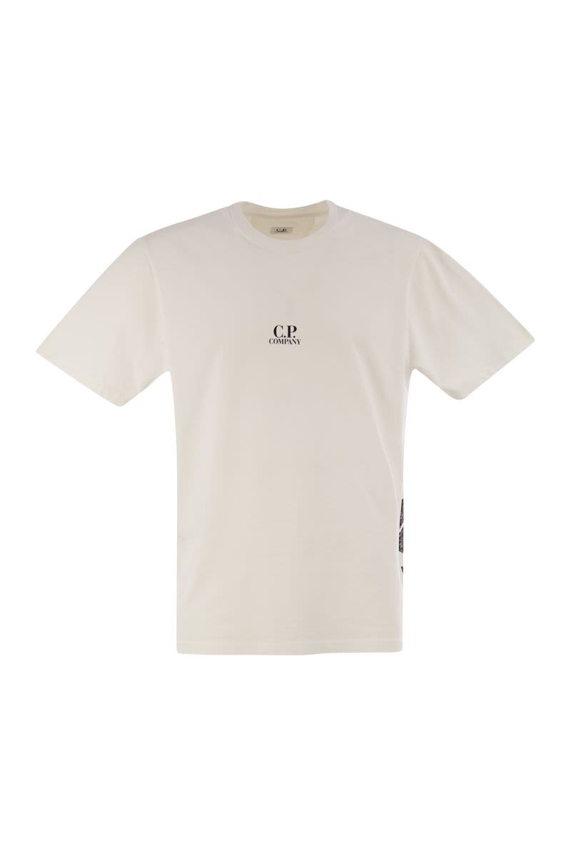 C.P.COMPANY Cotton T-Shirt with Back Graphic