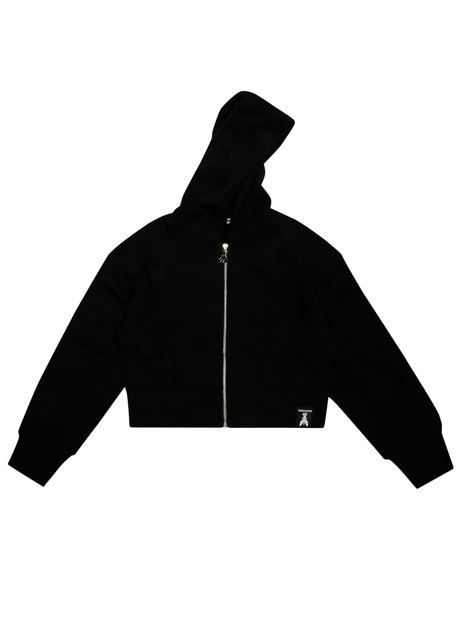 PATRIZIA PEPE Full Zip Hoodie with Logo Back for Kids
