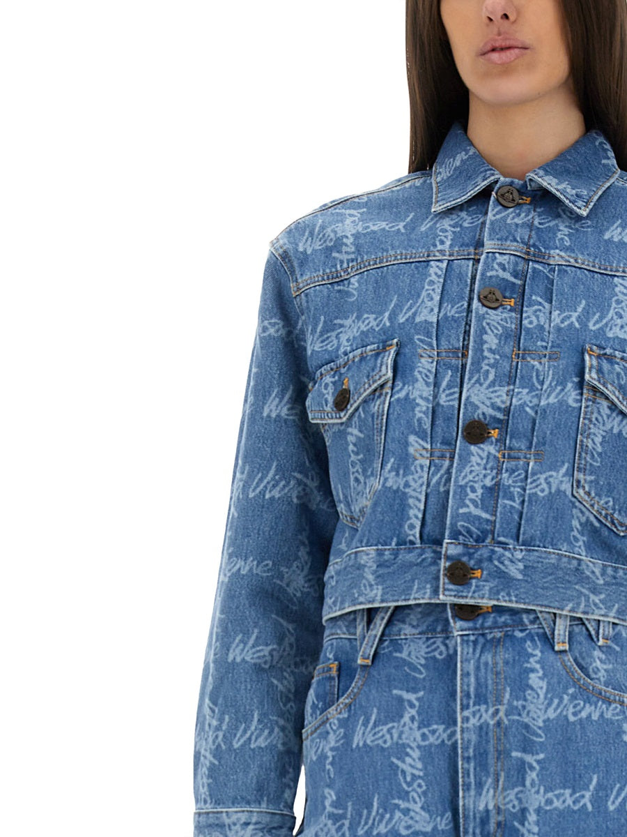 VIVIENNE WESTWOOD Cropped Jacket Marlene in Denim