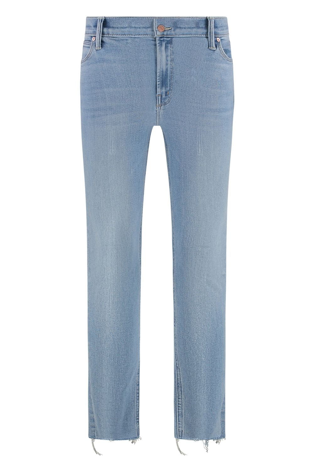MOTHER Dazzler Ankle Fray Straight Leg Jeans