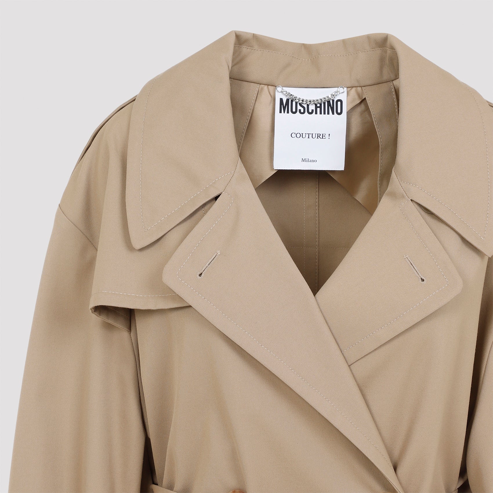 MOSCHINO Cotton Nylon Double Breasted Jacket