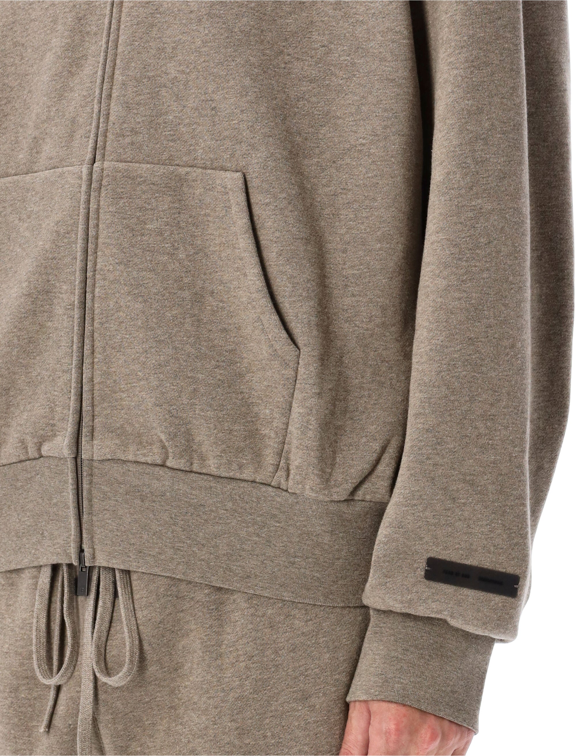 FEAR OF GOD ESSENTIALS Classic Fit Fleece Zip-Up Hoodie for Men