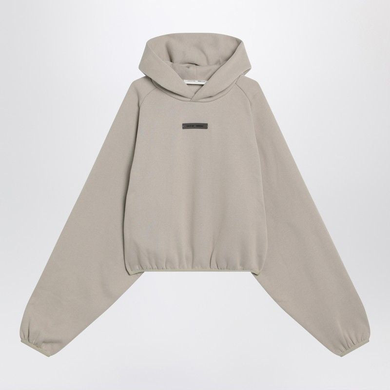FEAR OF GOD ESSENTIALS Oversized Cropped Brushed Cotton Sweatshirt