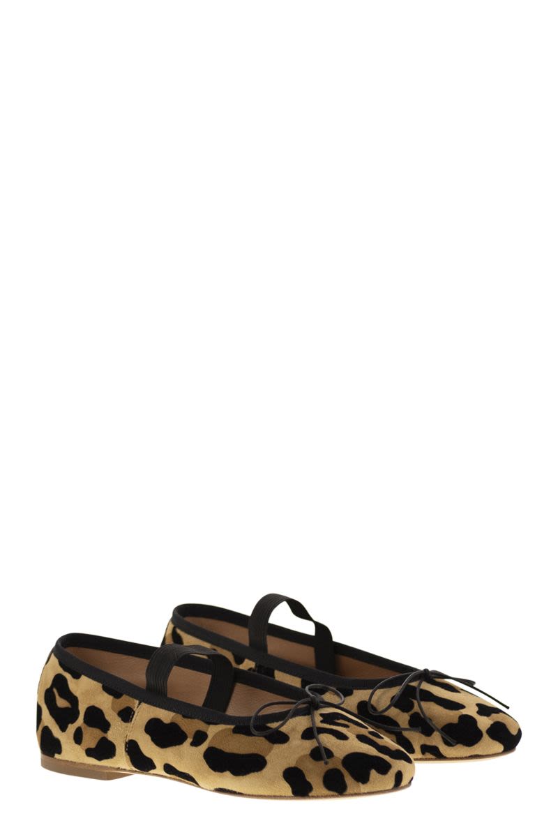ANNIEL Animal Print Mini Ballerina Flats