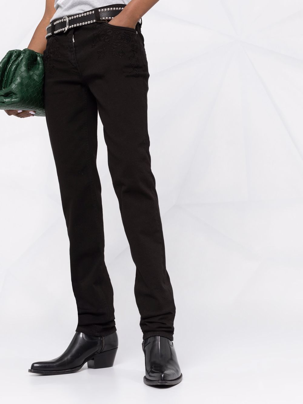 ETRO Floral-Embroidered Skinny Jeans for Women
