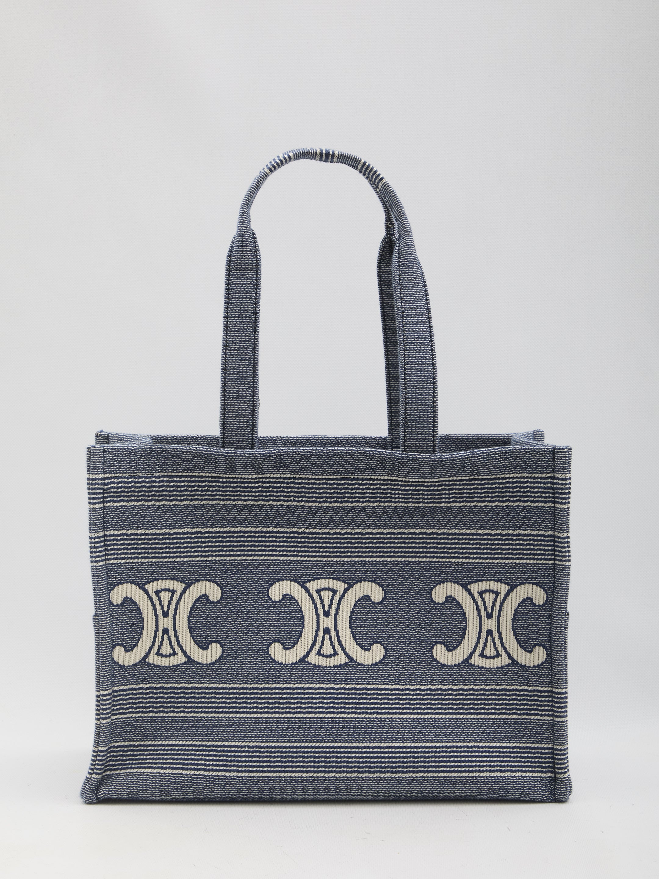 CELINE Grande Jacquard Fabric Tote Handbag - 40 CM Width