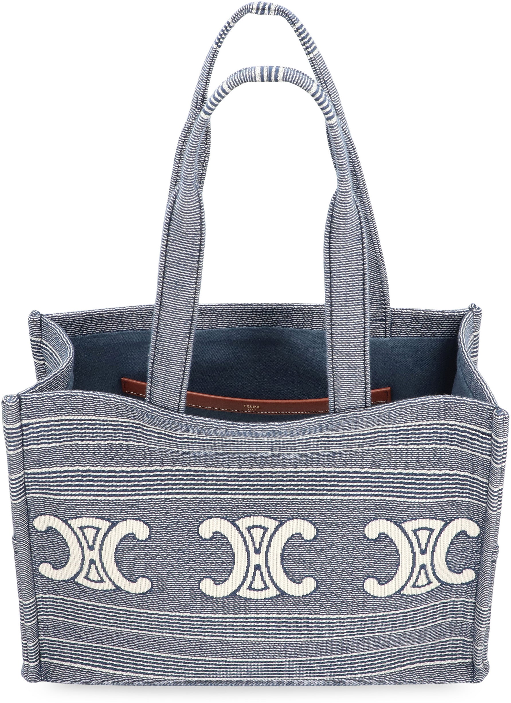 CELINE Grande Jacquard Fabric Tote Handbag - 40 CM Width