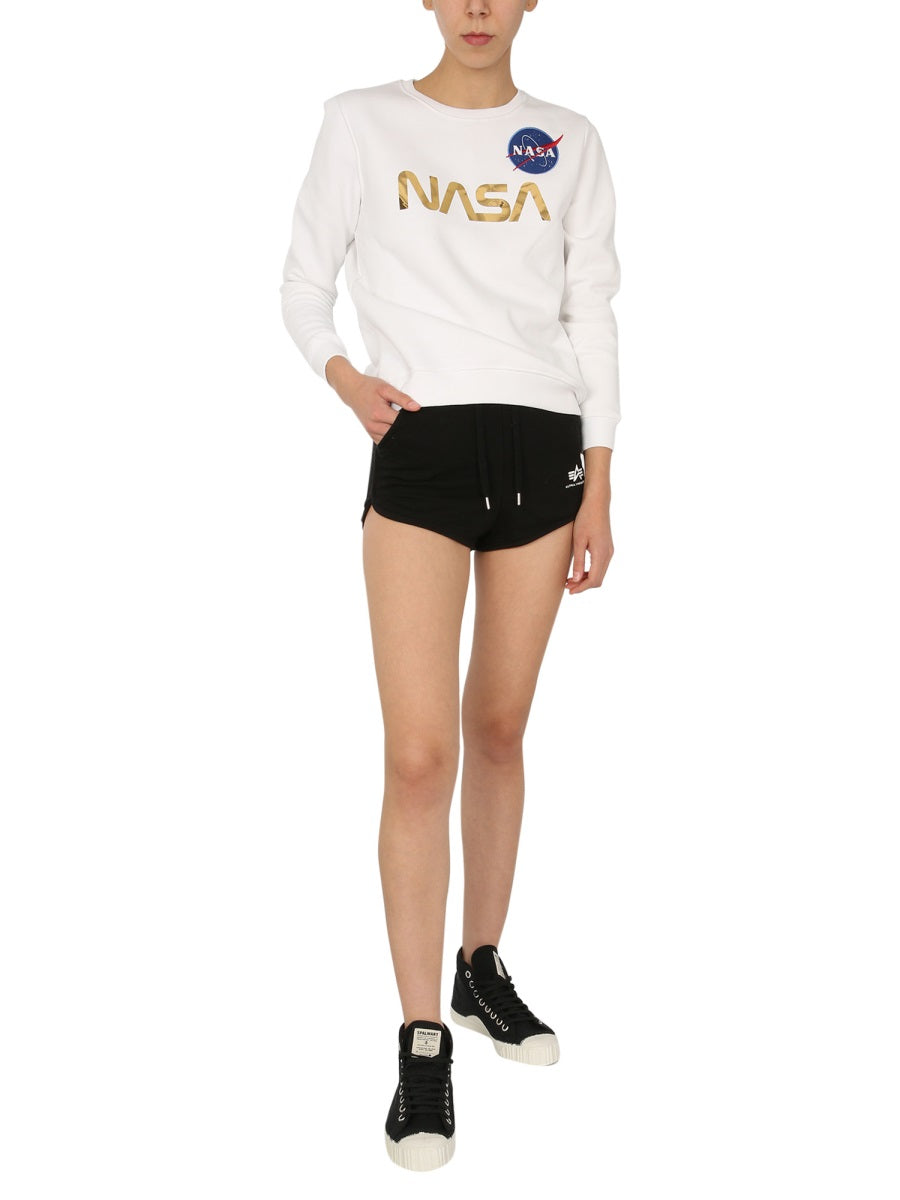 ALPHA INDUSTRIES Women's Crew Neck NASA Sweatshirt