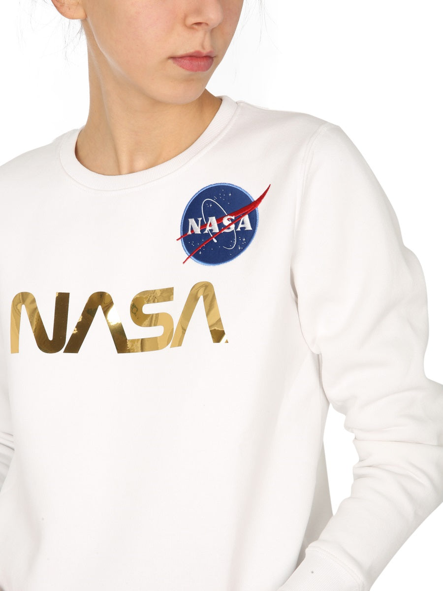 ALPHA INDUSTRIES Women's Crew Neck NASA Sweatshirt