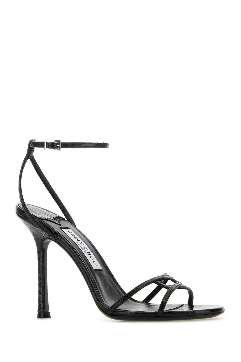 JIMMY CHOO Leo 100 Leather Sandals for Women