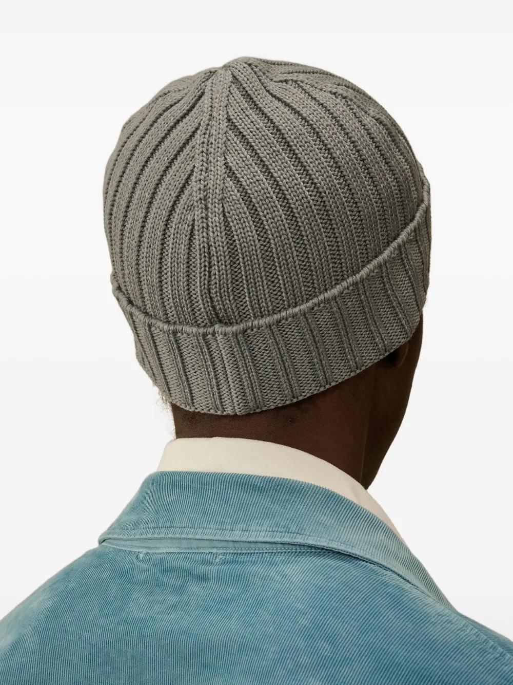 C.P.COMPANY Ribbed Wool Beanie Hat for Men