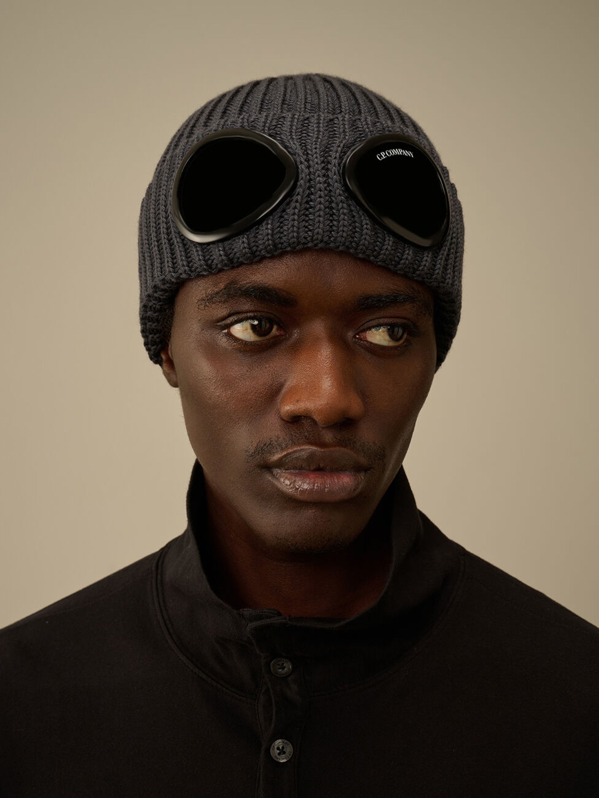 C.P.COMPANY Extrafine Merino Wool Goggle Beanie - FW25