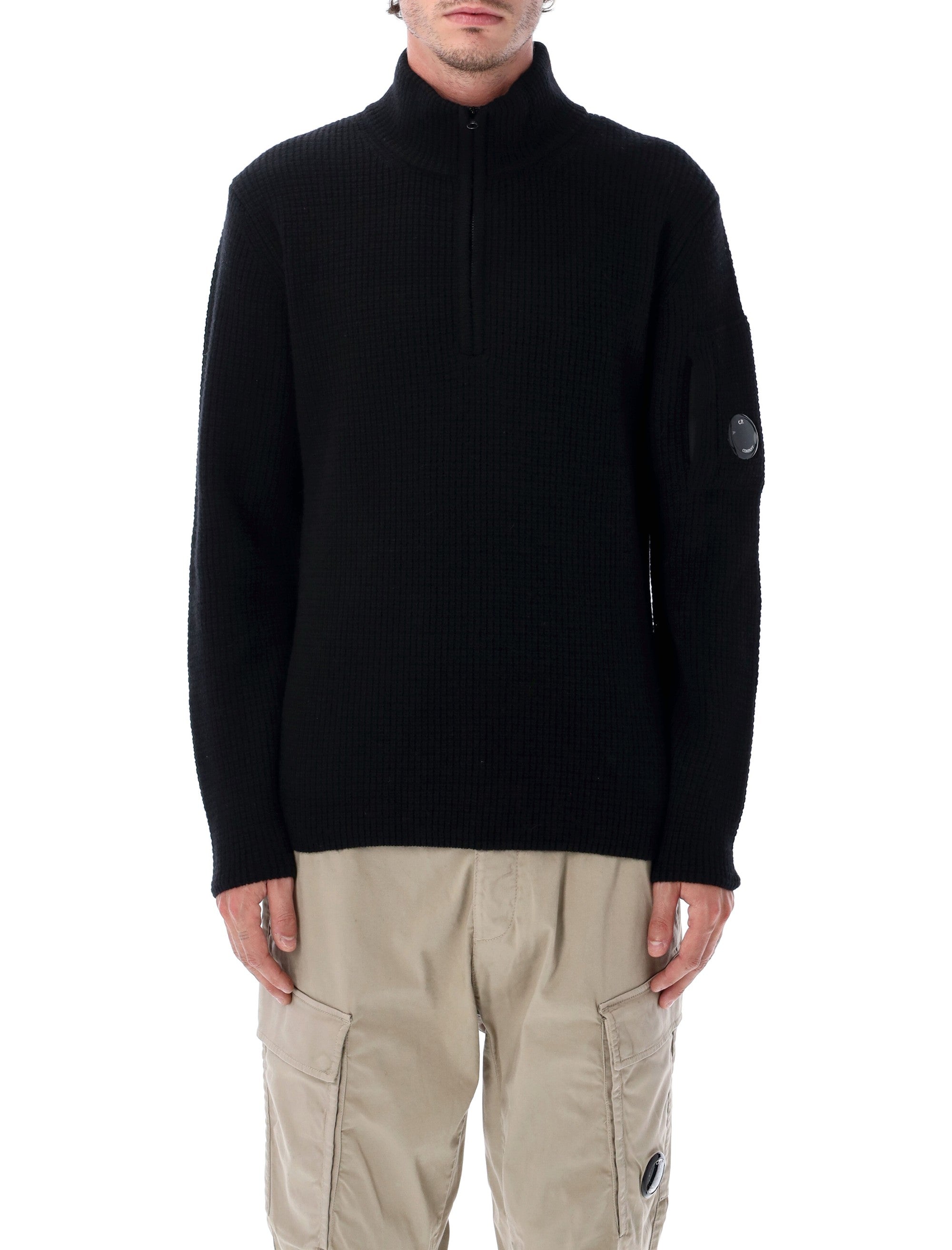C.P.COMPANY Men's Wool Zip Sweater - Size L