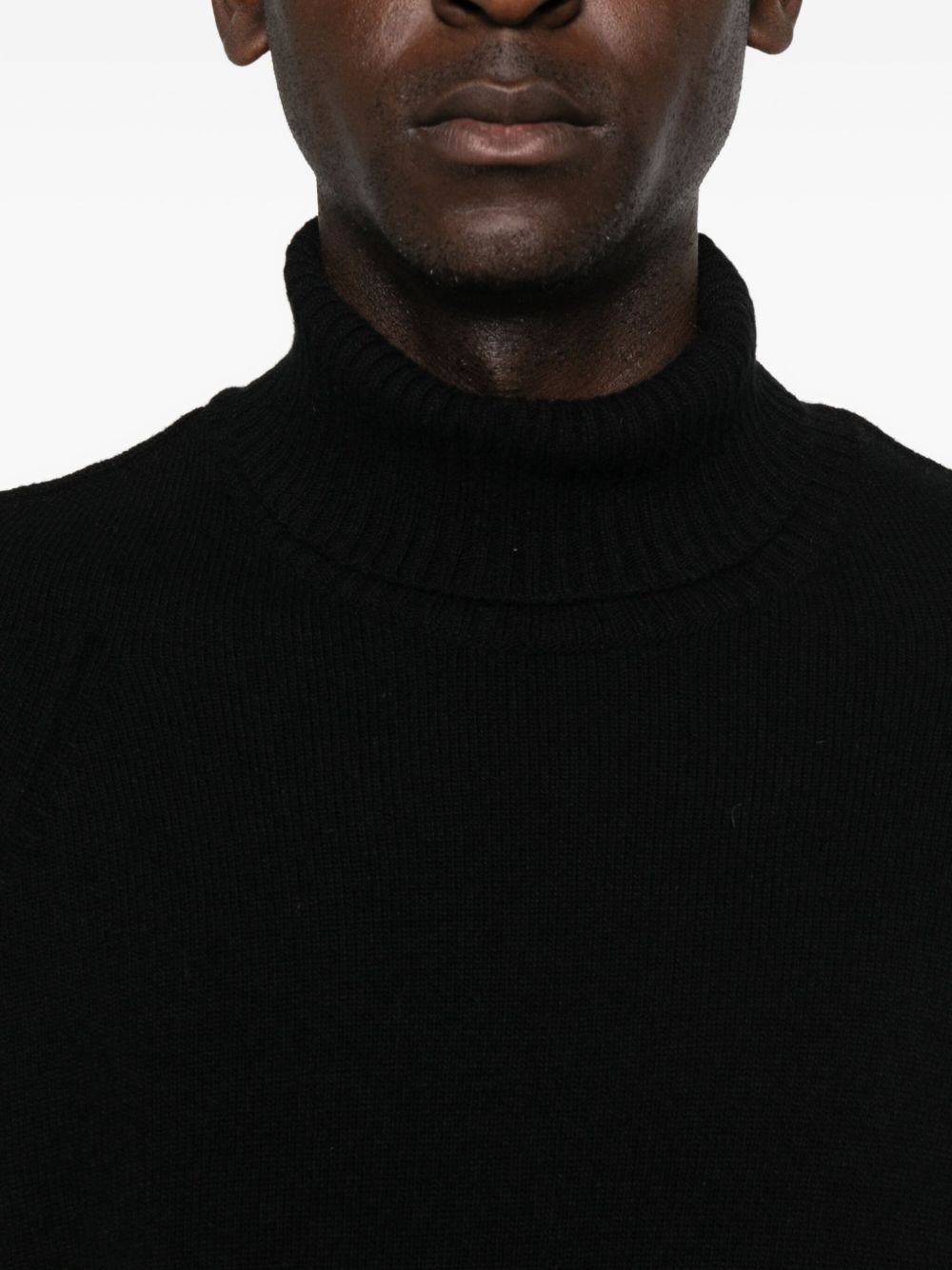 C.P.COMPANY Men's High Neck Ribbed Turtle-Neck Sweater