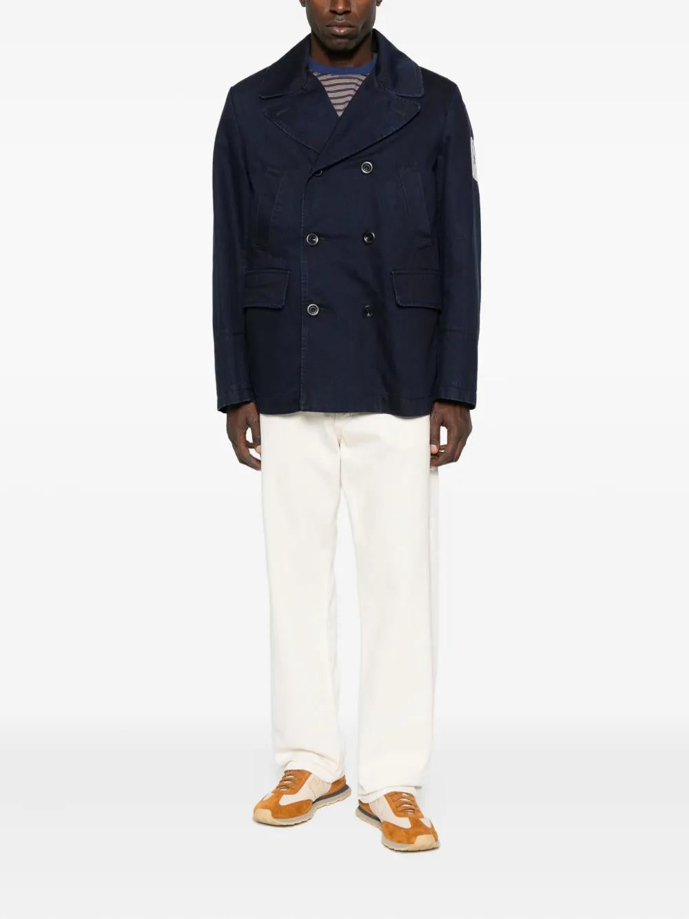 C.P.COMPANY Double-Breasted Denim Blazer for Men