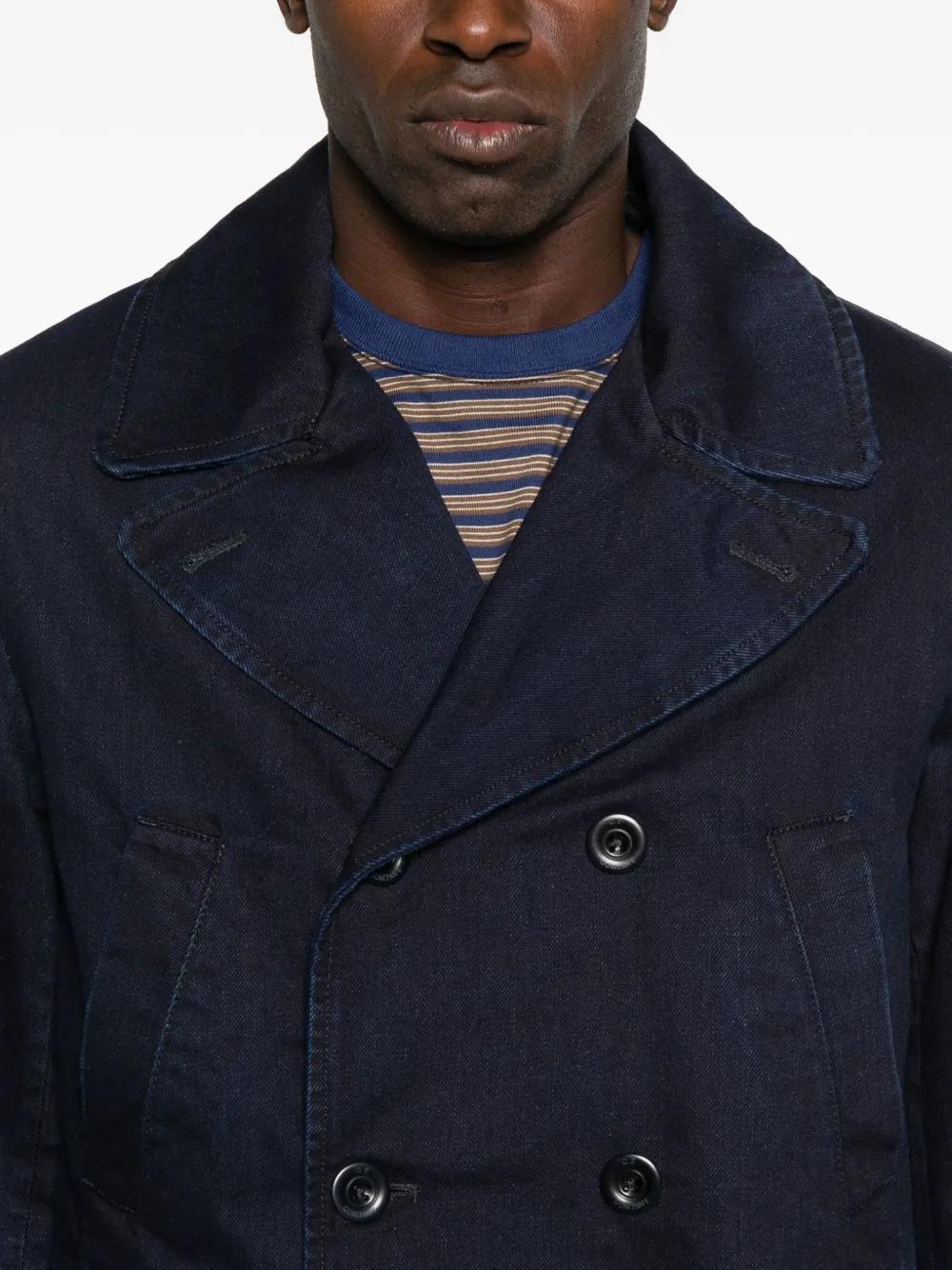 C.P.COMPANY Double-Breasted Denim Blazer for Men