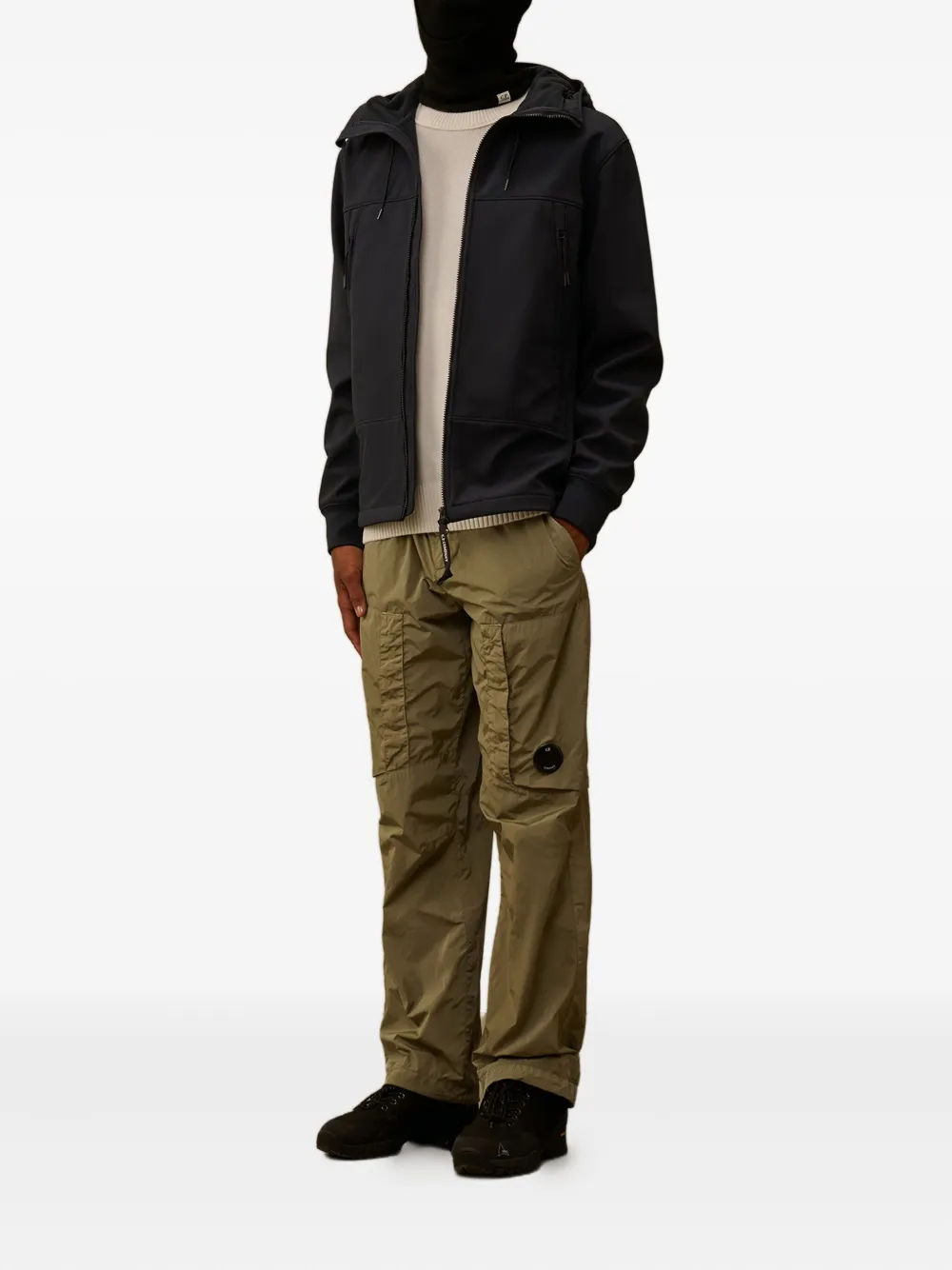 C.P.COMPANY Adjustable Cargo Pants with Chrome Lens - Size 48