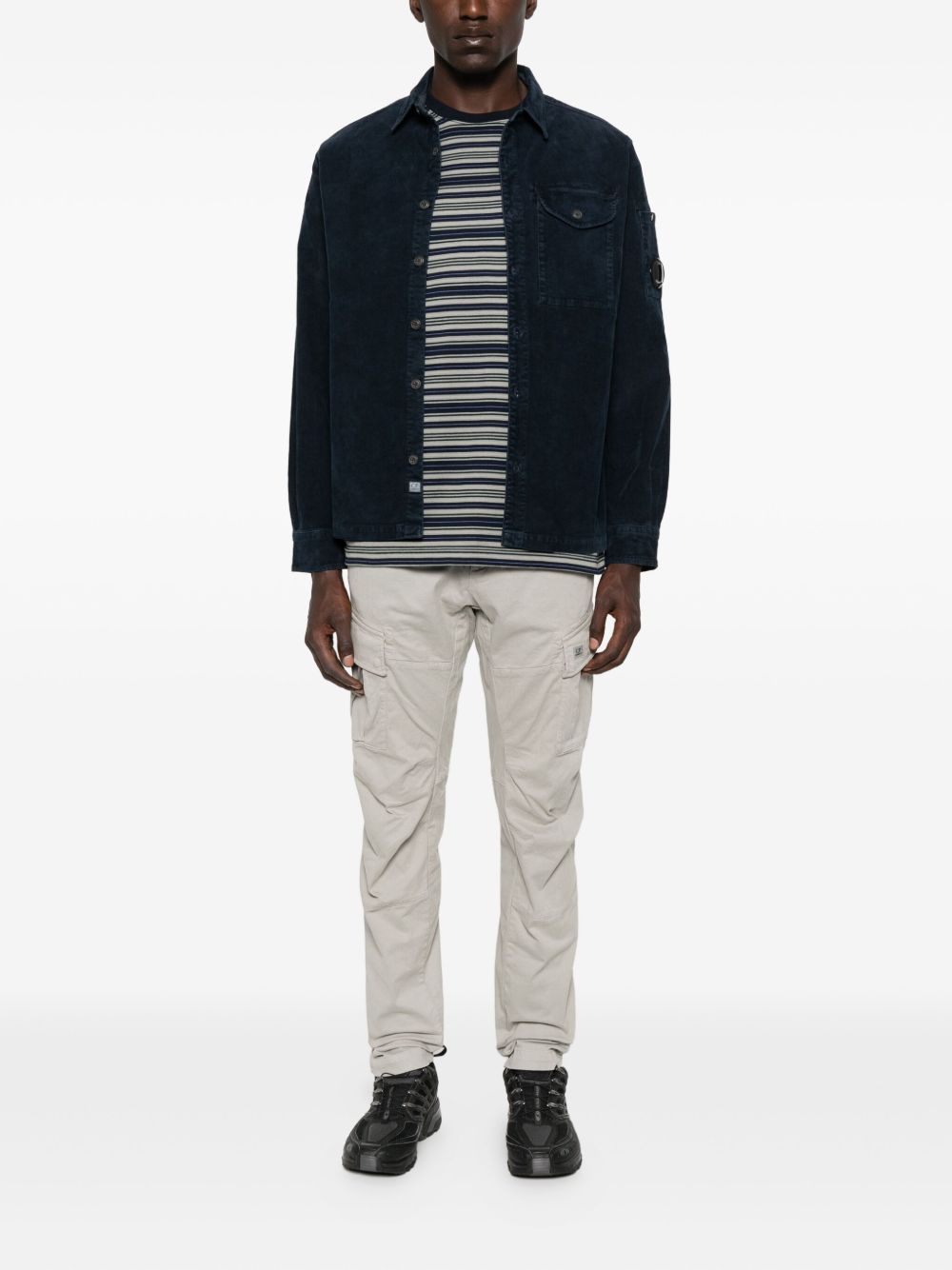 C.P.COMPANY Classic Corduroy Shirt with Chest Pocket for Men