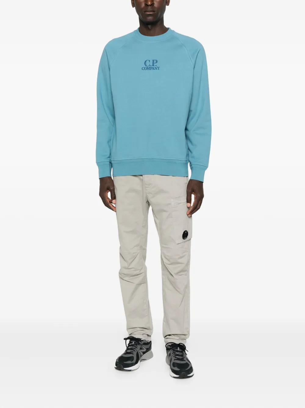 C.P.COMPANY Embroidered Sweater with Raglan Sleeves