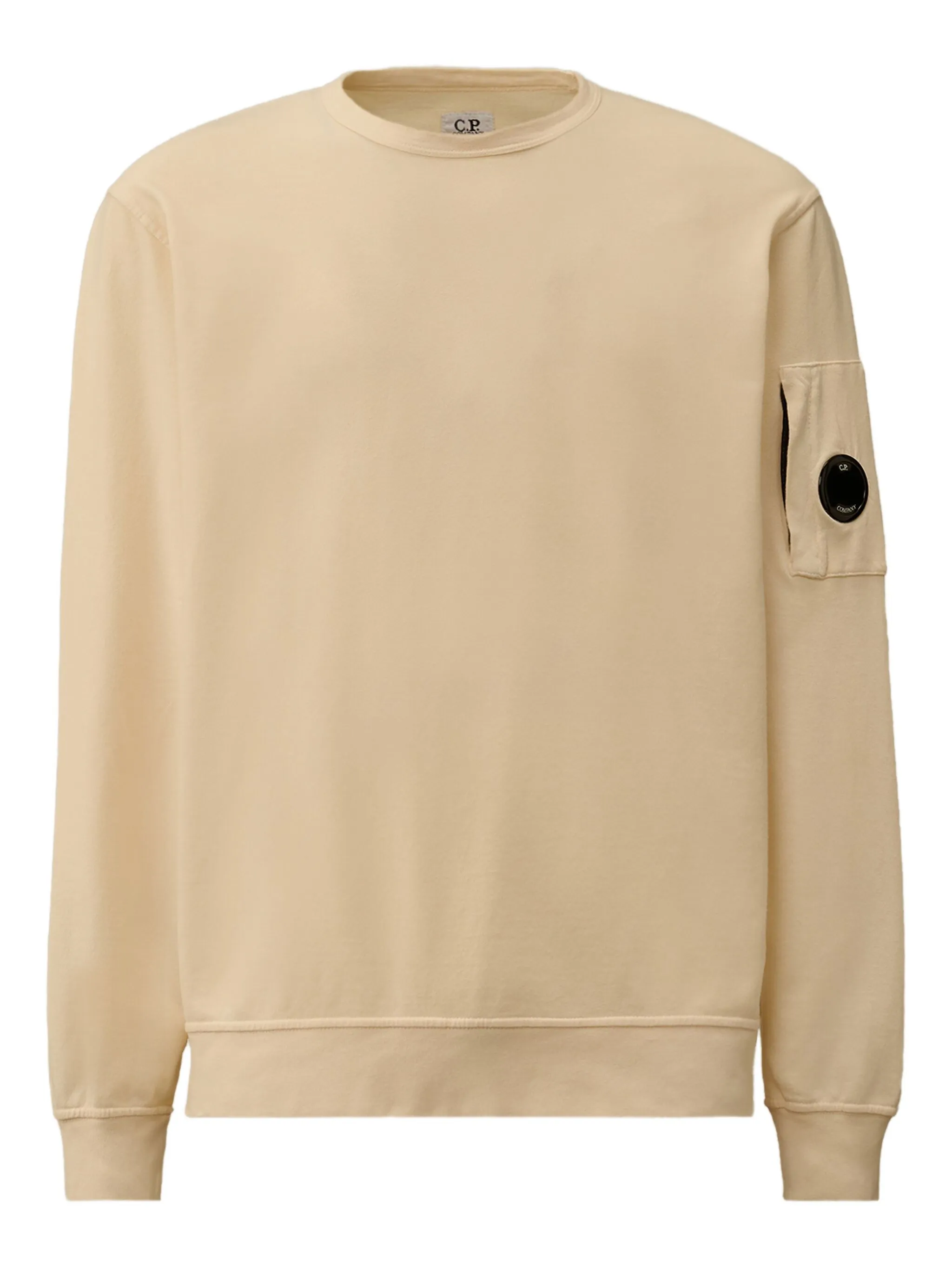 C.P.COMPANY Light Fleece Crewneck Sweatshirt with Sleeve Pocket