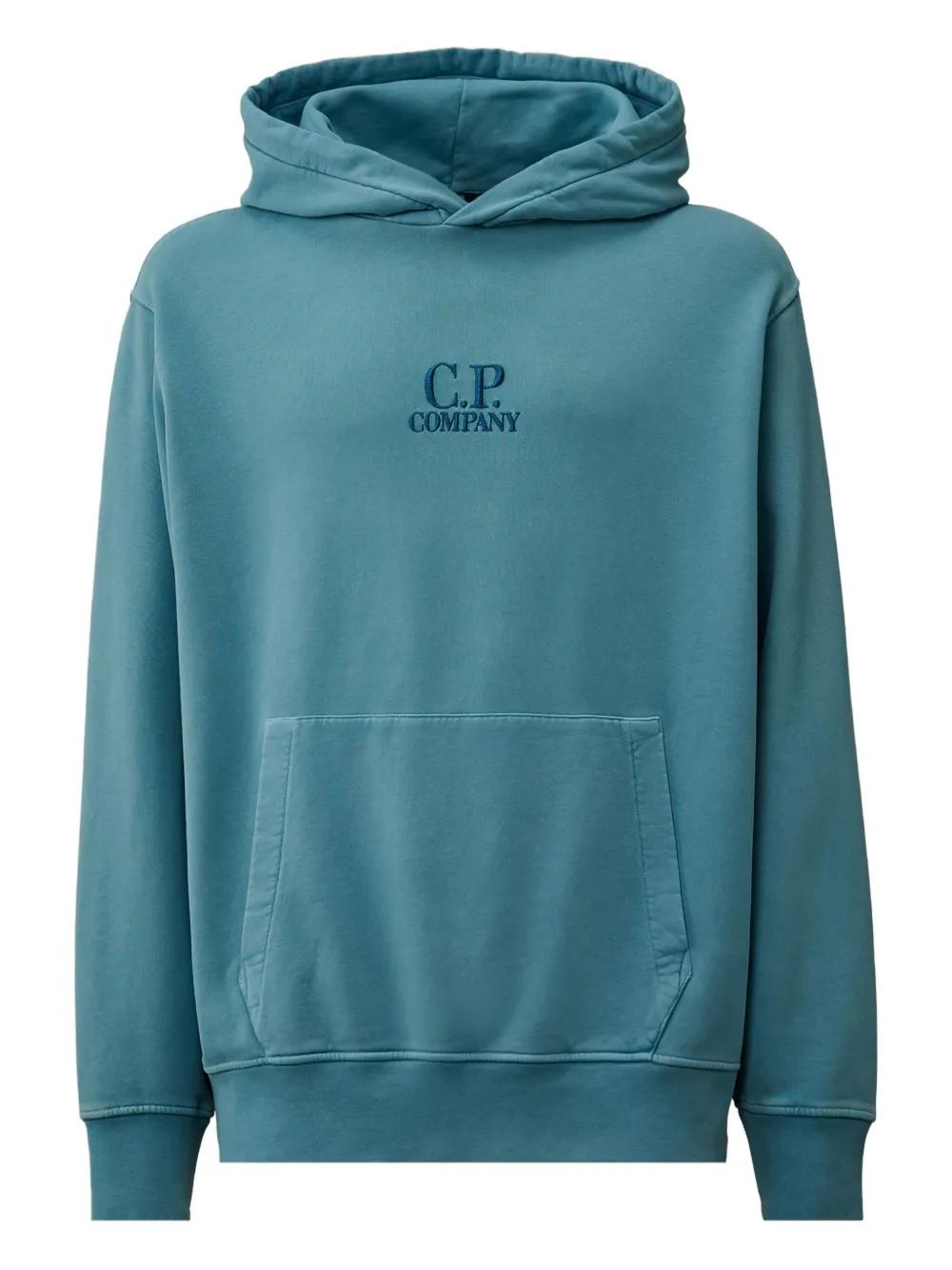 C.P.COMPANY Embroidered Logo Hoodie for Men