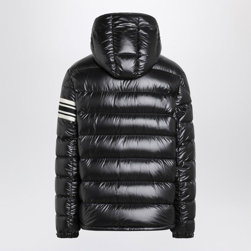 MONCLER Men's Glossy Quilted Down Jacket with Double Front Zip