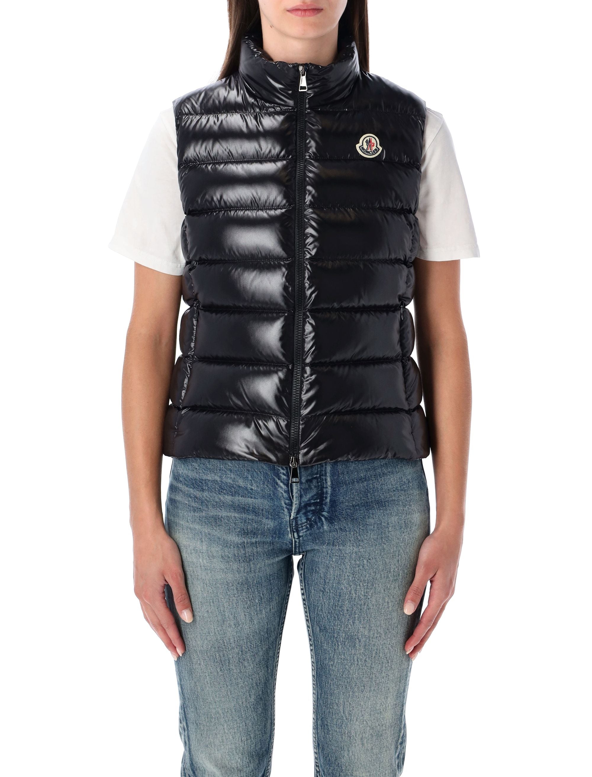 MONCLER Mini Glossy Nylon Puffer Gilet - Size 2