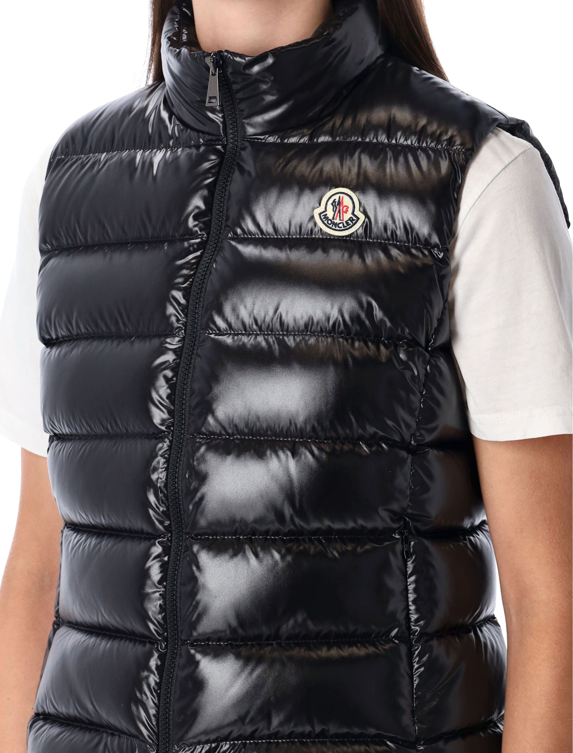 MONCLER Mini Glossy Nylon Puffer Gilet - Size 2