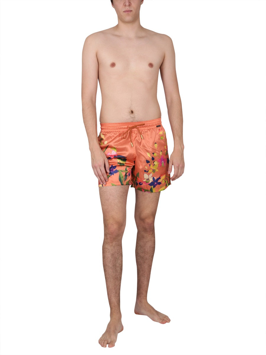 ETRO Men's Mini Swimsuit with Elastic Drawstring Waistband