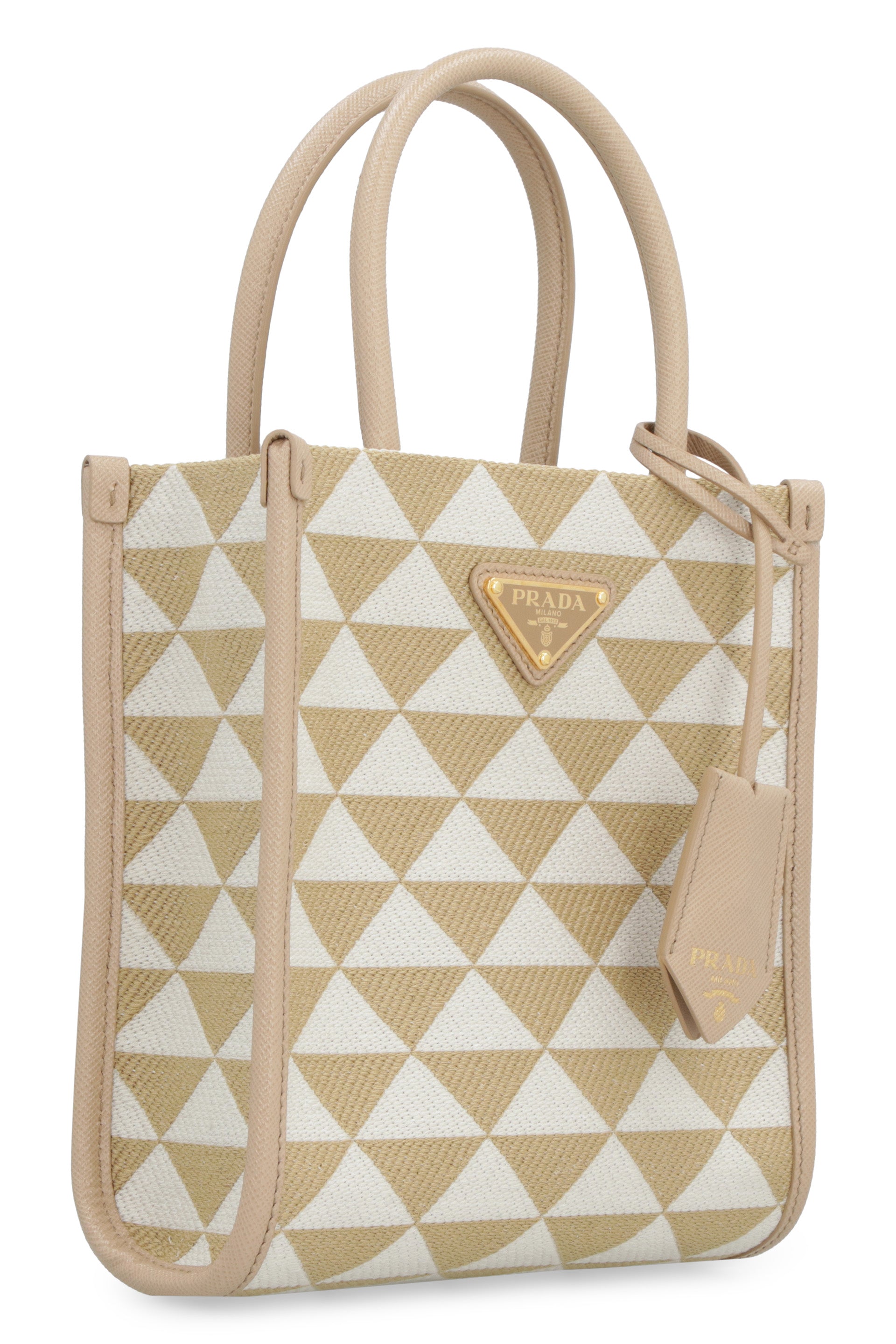 PRADA Mini Embroidered Fabric Handbag