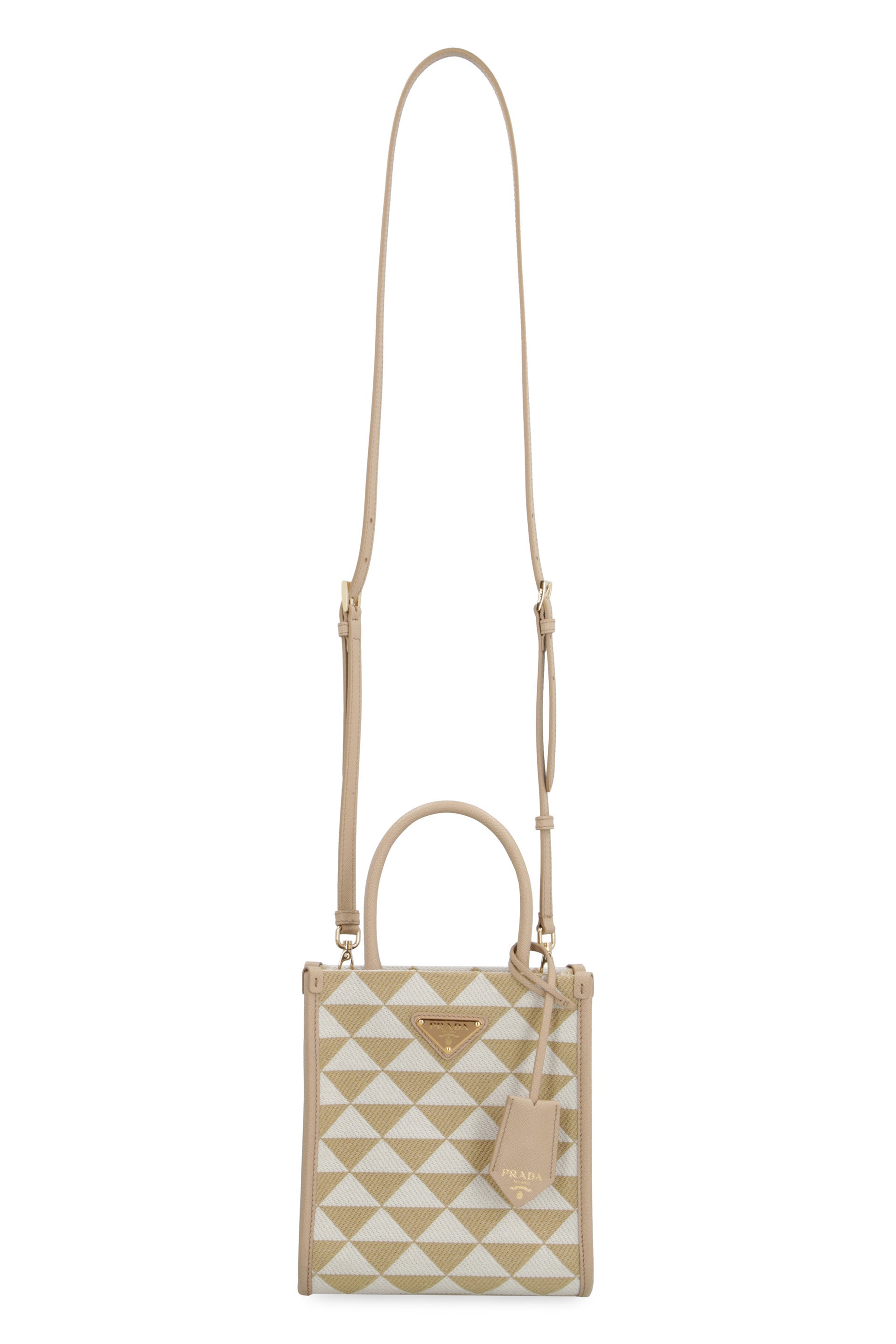 PRADA Mini Embroidered Fabric Handbag